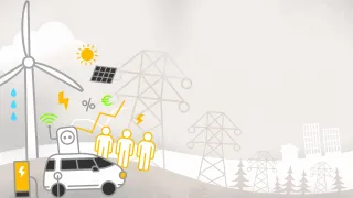drawing of electric car and pylons