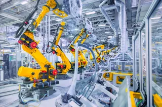 Robotic manufacturing line