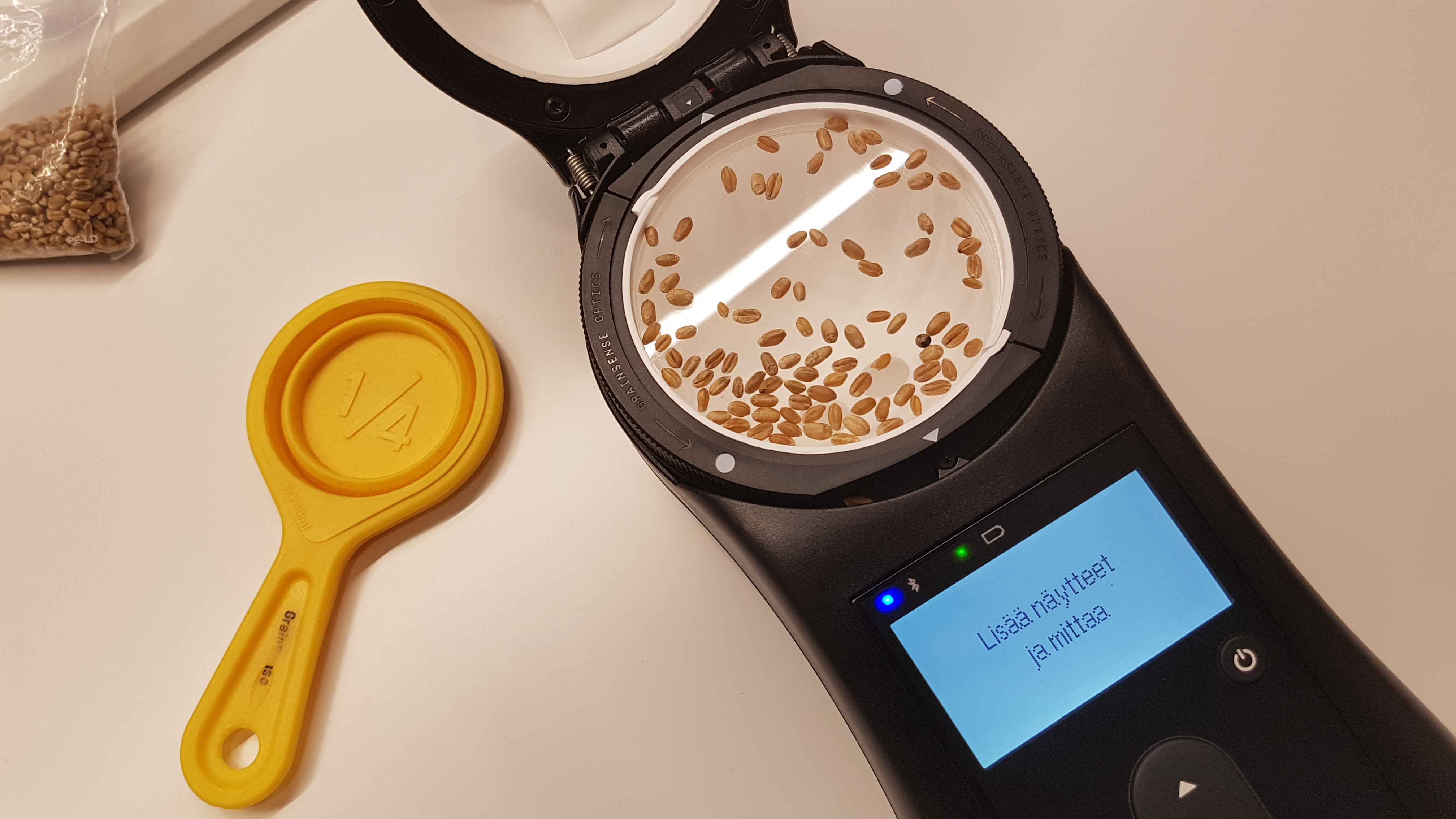 Photo of GrainSense's gran quality measuring device