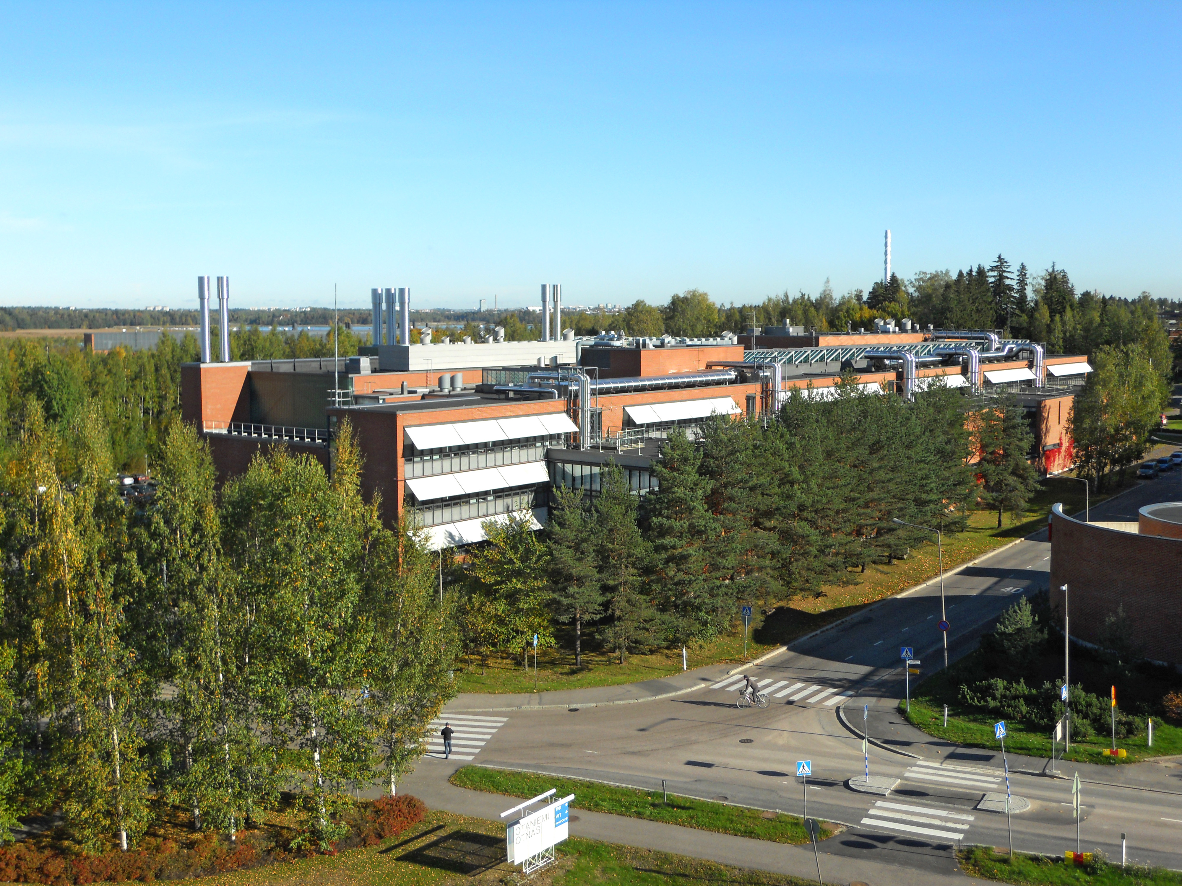 Ilmakuva VTT:n micronovarakennuksesta Otaniemessä