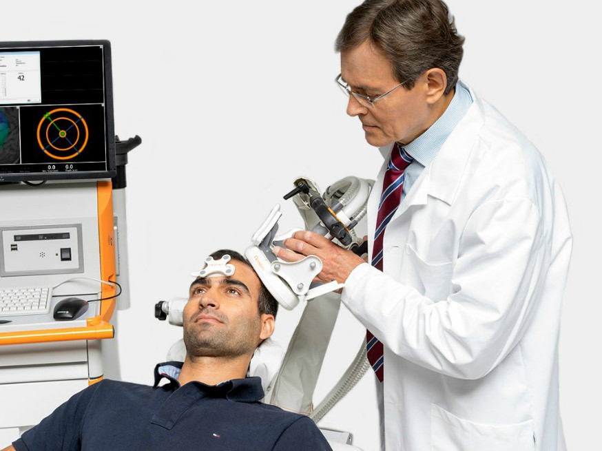 A man in brain stimulation