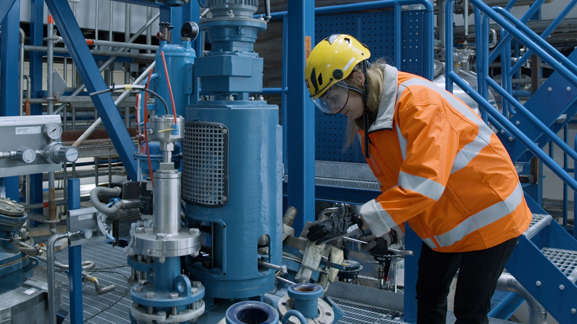 Working at chemistry process pilot at VTT