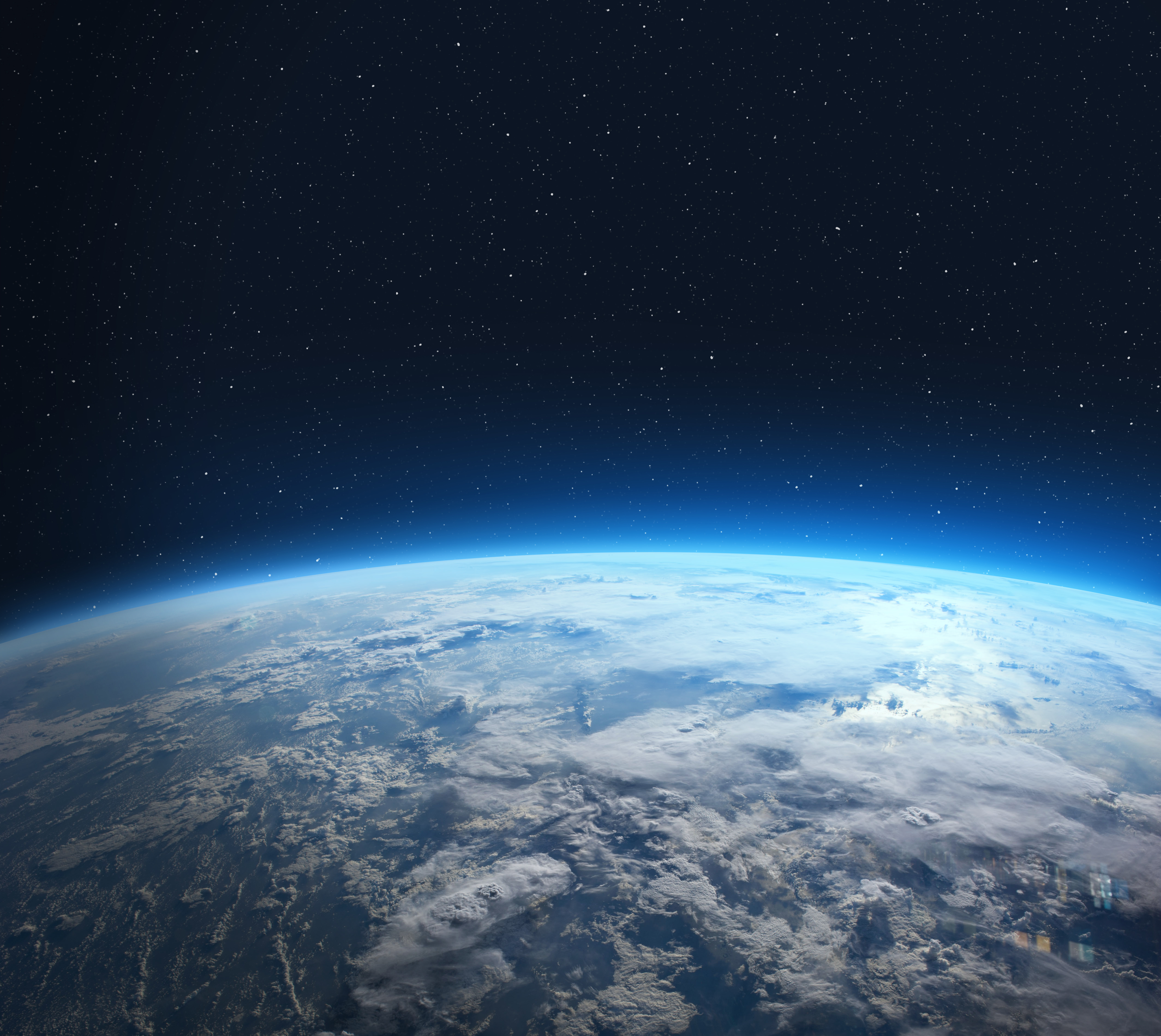 Cloudy planet Earth from space