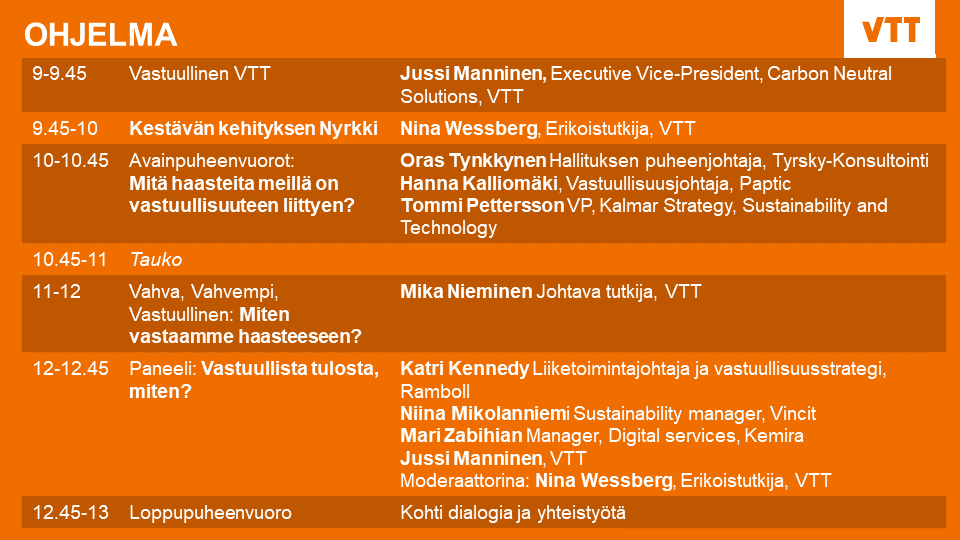 Seminaarin ohjelma