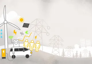 Sähköauto ja sähköpylväitä