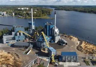 Mikkeli power plant aerial shot
