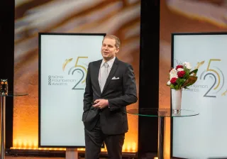 Mikko Möttönen at the Nokia Doundation Award ceremony