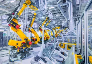 Robotic manufacturing line