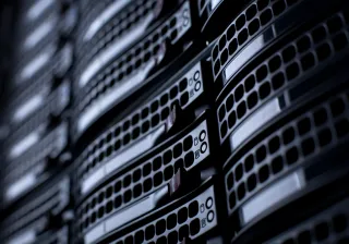 illustrational image of data centre servers