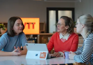 Team working at VTT office