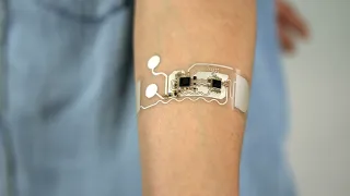 Printed flexible electonics attached to human skin