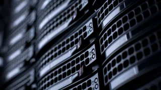 illustrational image of data centre servers