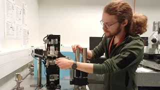 Aleksi Mattila working at VTT MIKES lab