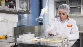 ResearchScientistElenaGaricanoVilarpreparingasensoryevaluationofpeasamplesprocessedusingdifferenttreatmentmethods