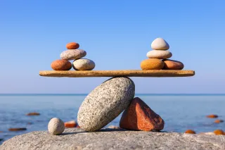 stones arranged in balance