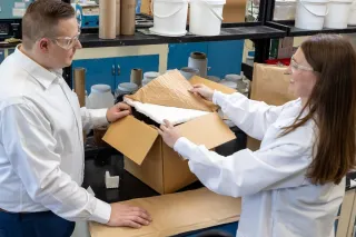 Researchers showing new biobased foam packaging product
