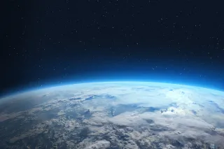 cloudy planet earth from space