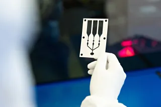 Laser fabrication of microfluidic