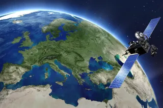 Satellite and the Earth