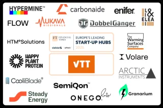 Logos of VTT LaunchPad alumni
