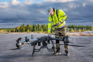 Man with drone