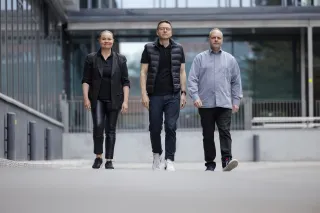 OttoVille Kaukoniemi, Paula Viinamäki and Vesa Kunnari from Granarium Technologies