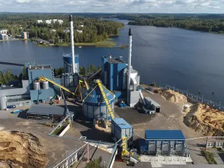 Mikkeli power plant aerial shot