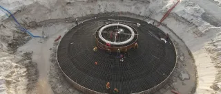 concreting a wind turbine foundation