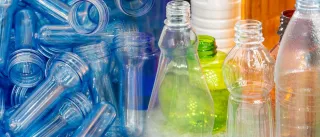 pet bottles and preforms in different colours
