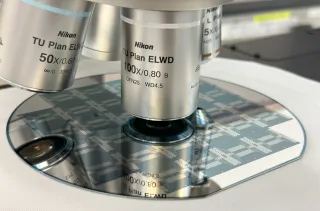 Silicon wafer , caption