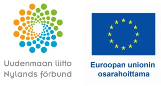 Uudenmaan liiton ja Euroopan unionin logot