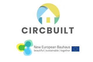 CIRCBUILTproject logo and New European Bauhaus logo.