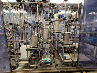 Leaching equipment utilised in Flexmet piloting frame at VTT&#039;s hydrometallurgical facilities