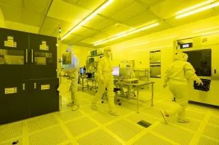researchers working at Micronova cleanroom