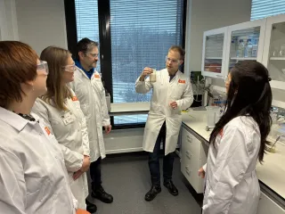 People working in lab