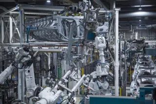 assembly line at uusikaupunki car factory