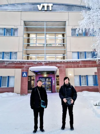 Sharp personnel at VTT's Oulu office