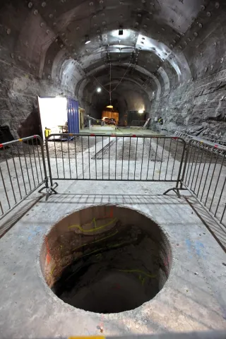 onkalo capsule hole with fences around it